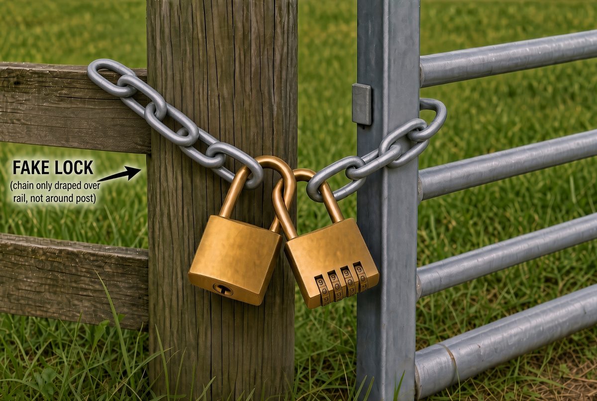 Illustration of the fake lock method